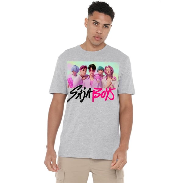 K-Pop Demon Hunters Unisex Aikuisten Saja Boys Valokuvakehys T-paita