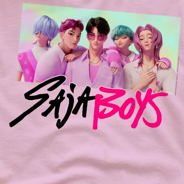 K-Pop Demon Hunters Unisex Aikuisten Saja Boys Valokuvakehys T-paita