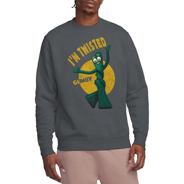 Gumby Unisex Adult Twisted Sweatshirt