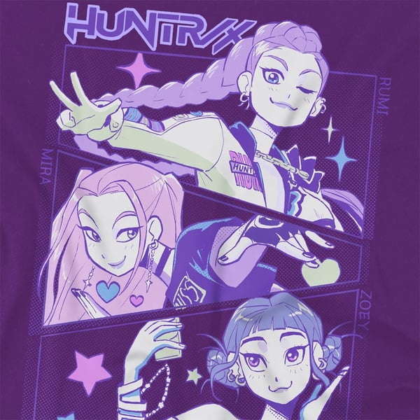 K-Pop Demon Hunters Unisex Adult Huntr/X Anime T-Shirt