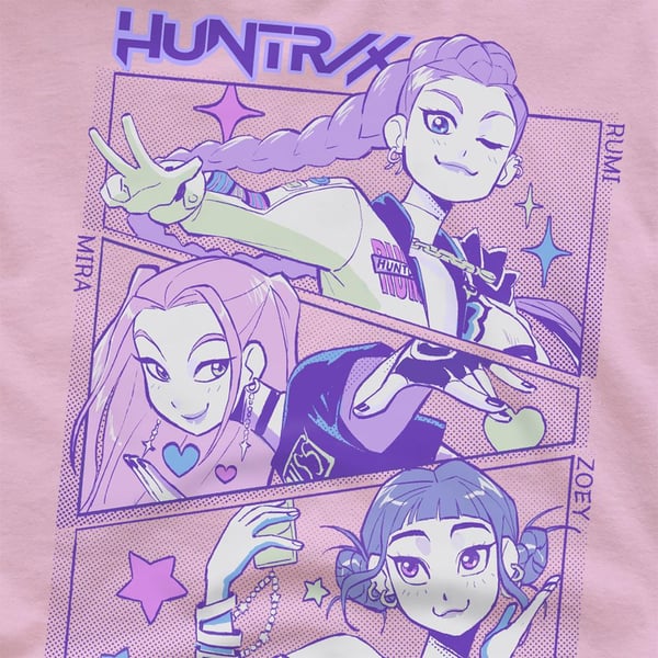 K-Pop Demon Hunters Unisex Adult Huntr/X Anime T-Shirt