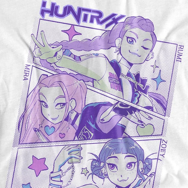 K-Pop Demon Hunters Unisex Adult Huntr/X Anime T-Shirt
