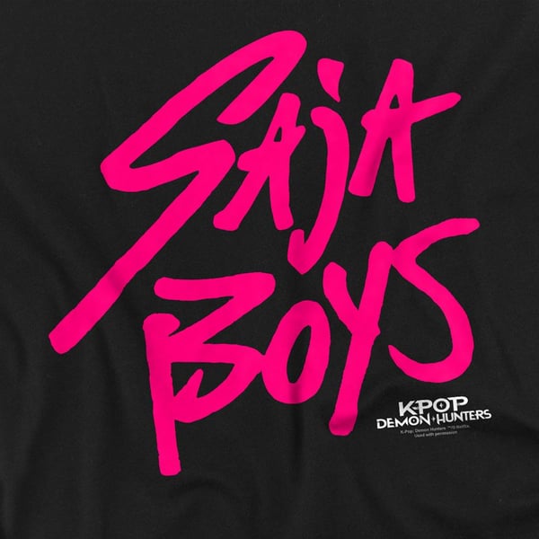 K-Pop Demon Hunters Unisex Adult Saja Boys Logo T-Shirt