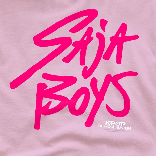 K-Pop Demon Hunters Unisex Adult Saja Boys Logo T-Shirt