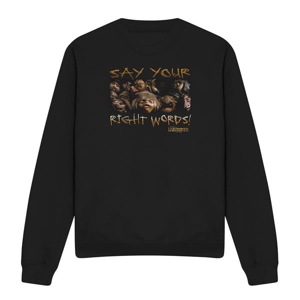 Labyrinth Unisex Adult Say Your Right Words Sweatshirt