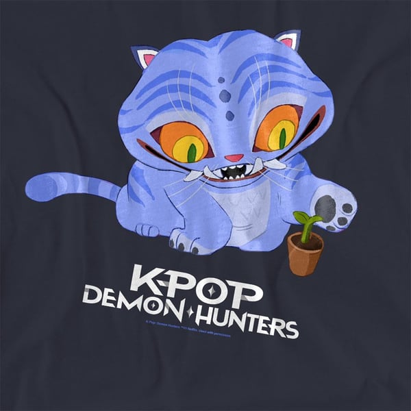K-Pop Demon Hunters Womens/Ladies Cute Derpy Tiger Cartoon T-Shirt