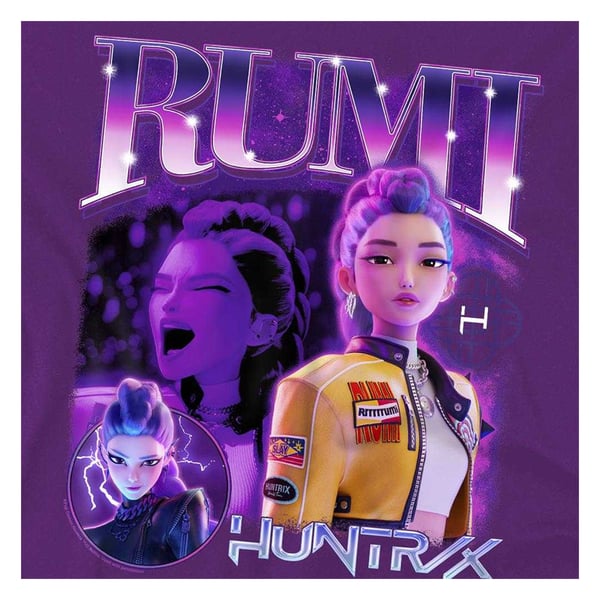 K-Pop Demon Hunters Unisex Adult Huntr/X Rumi T-Shirt