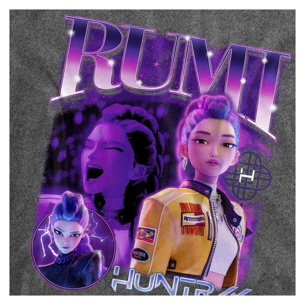 K-Pop Demon Hunters Unisex Adult Huntr/X Rumi T-Shirt