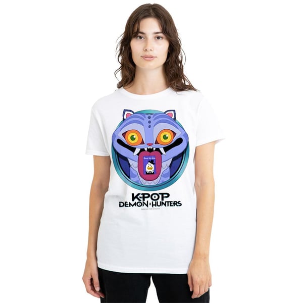 K-Pop Demon Hunters Dam/Dam Save The Date Derpy Tiger Tecknad T-Shirt