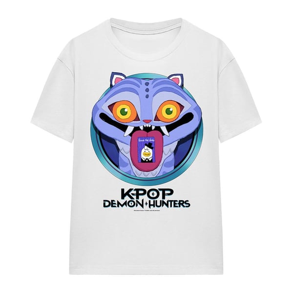 K-Pop Demon Hunters Dam/Dam Save The Date Derpy Tiger Tecknad T-Shirt