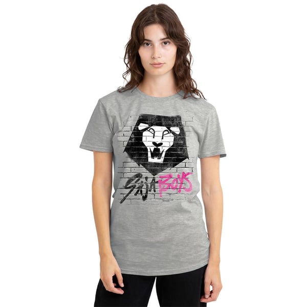 K-Pop Demon Hunters Unisex Adult Saja Boys Brick Graffiti T-Shirt