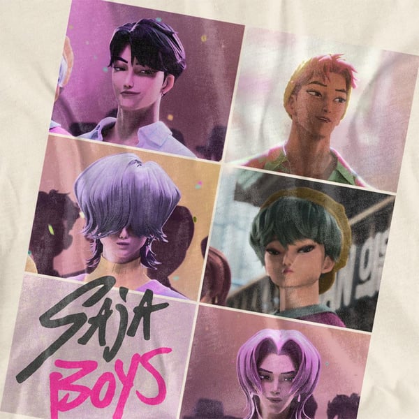 K-Pop Demon Hunters Womens/Ladies Saja Boys Grid T-Shirt