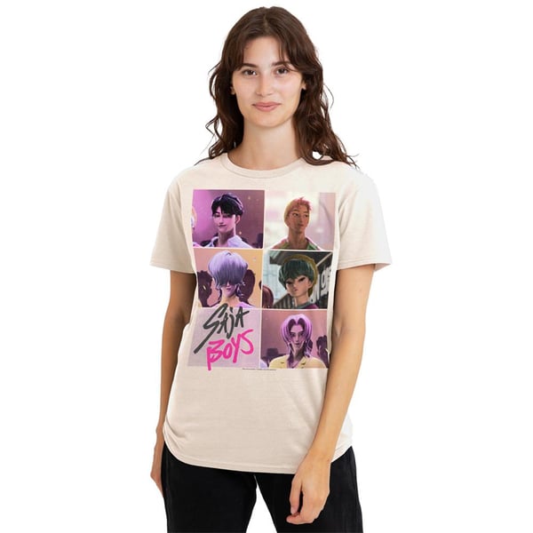 K-Pop Demon Hunters Womens/Ladies Saja Boys Grid T-Shirt