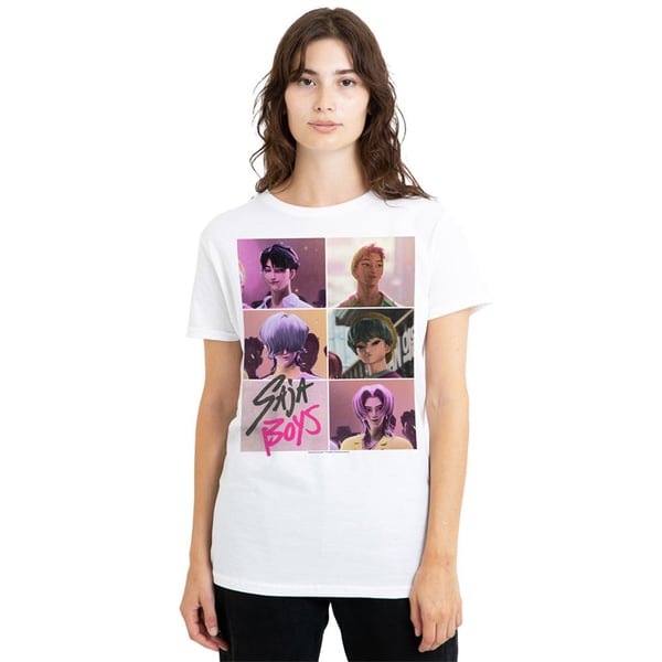 K-Pop Demon Hunters Womens/Ladies Saja Boys Grid T-Shirt