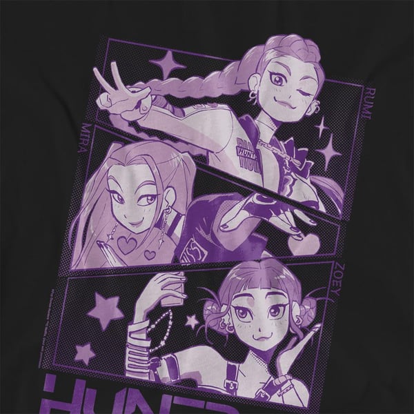 K-Pop Demon Hunters Womens/Ladies Huntr/X Panel T-Shirt