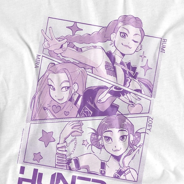 K-Pop Demon Hunters Womens/Ladies Huntr/X Panel T-Shirt