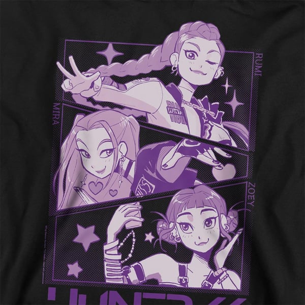 K-Pop Demon Hunters Unisex Vuxen Huntr/X Panel Tröja