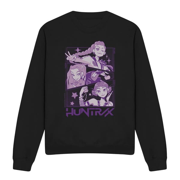 K-Pop Demon Hunters Unisex Vuxen Huntr/X Panel Tröja