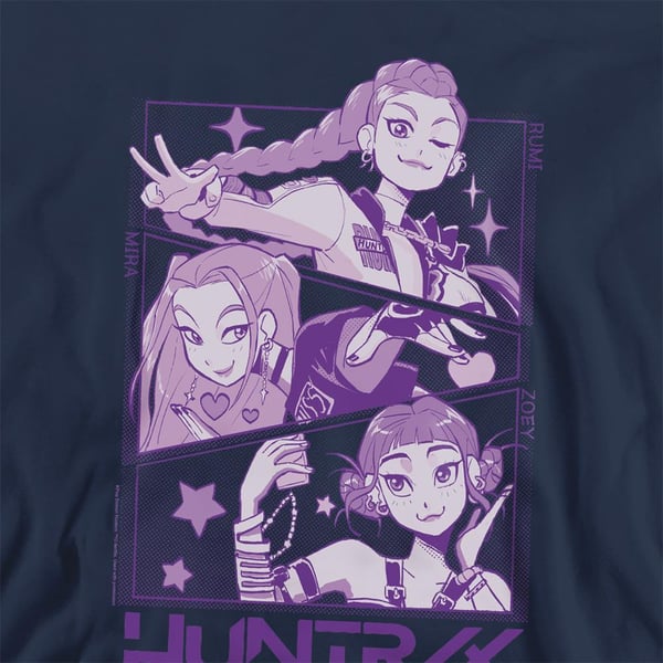 K-Pop Demon Hunters Unisex Vuxen Huntr/X Panel Tröja