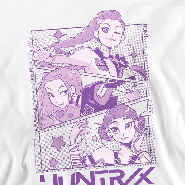 K-Pop Demon Hunters Unisex Vuxen Huntr/X Panel Tröja