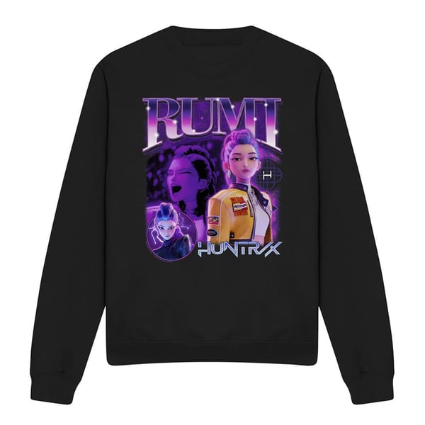 K-Pop Demon Hunters Unisex Adult Huntr/X Rumi Bootleg Sweatshirt K-Pop Demon Hunters Unisex Adult Huntr/X Rumi Bootleg Sweatshirt