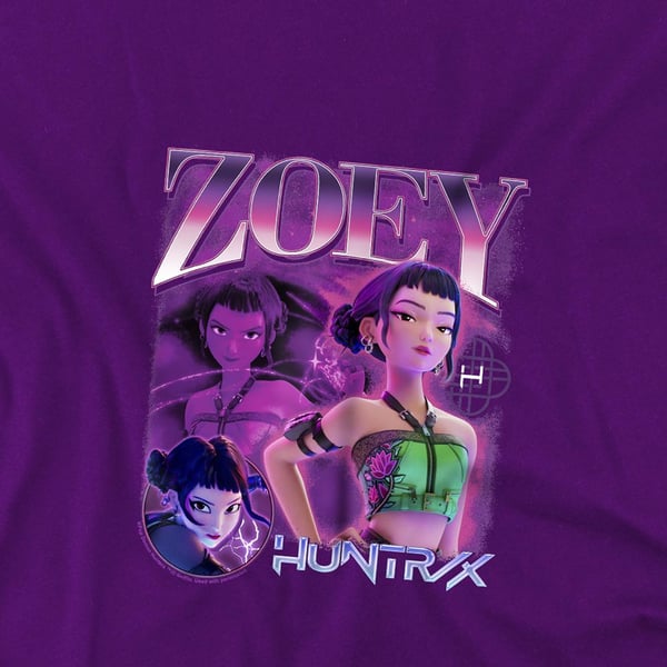 K-Pop Demon Hunters Childrens/Kids Huntr/X Zoey T-Shirt