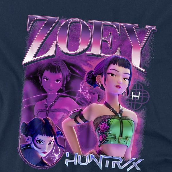 K-Pop Demon Hunters Childrens/Kids Huntr/X Zoey T-Shirt