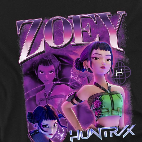 K-Pop Demon Hunters Childrens/Kids Huntr/X Zoey T-Shirt