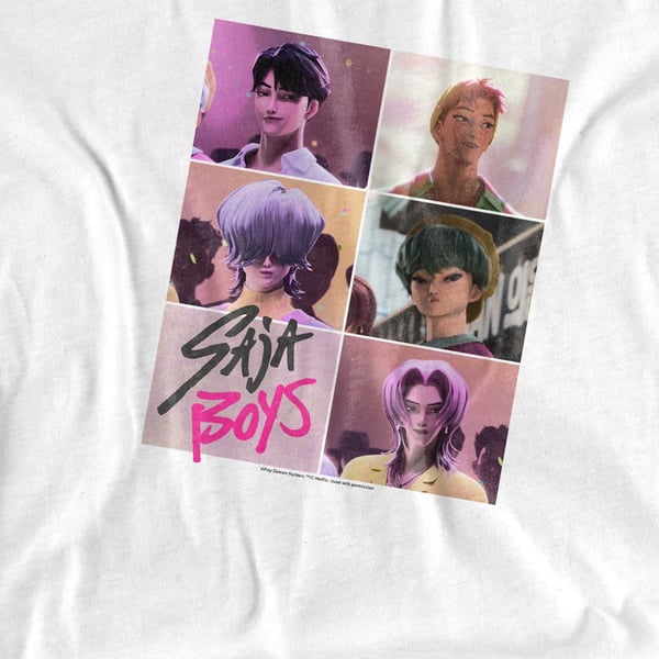 K-Pop Demon Hunters Barn/Kids Saja Boys Rutig T-shirt