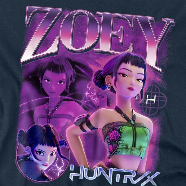 K-Pop Demon Hunters Unisex Adult Huntr/X Zoey Long-Sleeved T-Shirt