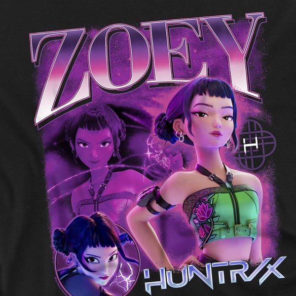 K-Pop Demon Hunters Unisex Adult Huntr/X Zoey Long-Sleeved T-Shirt