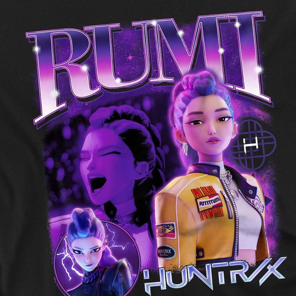 K-Pop Demon Hunters Unisex Vuxen Huntr/X Rumi Långärmad T-shirt