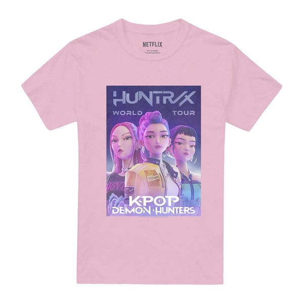 K-Pop Demon Hunters Unisex Adult World Tour Huntr/X Poster T-Shirt