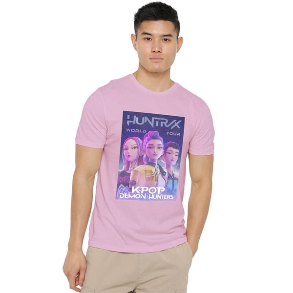 K-Pop Demon Hunters Unisex Adult World Tour Huntr/X Poster T-Shirt