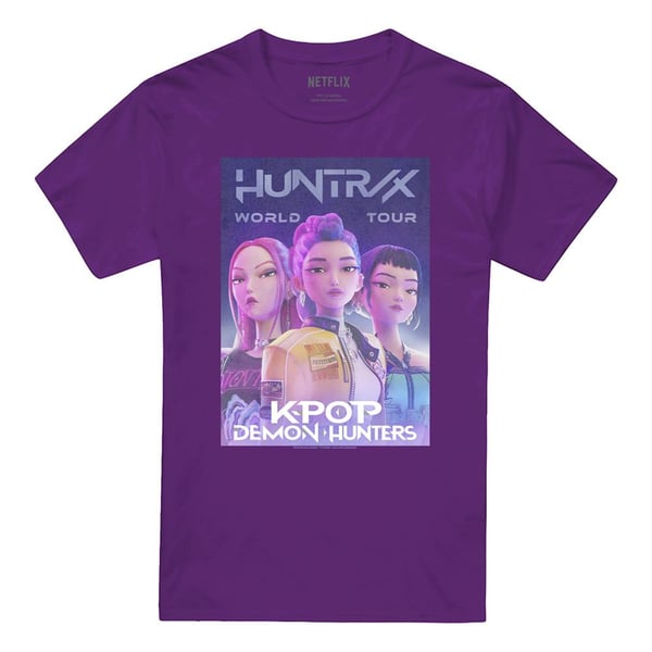 K-Pop Demon Hunters Unisex Adult World Tour Huntr/X Poster T-Shirt