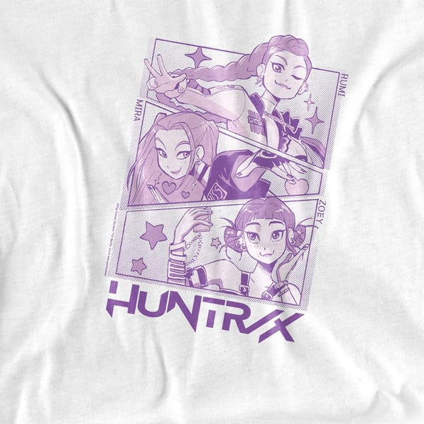 K-Pop Demon Hunters Barn/Kids Huntr/X Paneler T-shirt