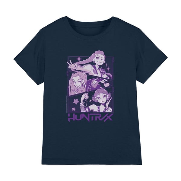 K-Pop Demon Hunters Barn/Kids Huntr/X Paneler T-shirt