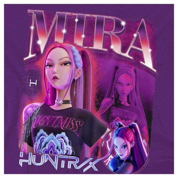 K-Pop Demon Hunters Unisex Vuxen Mira Huntr/X T-shirt