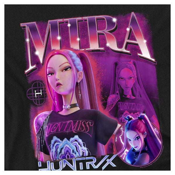 K-Pop Demon Hunters Unisex Vuxen Mira Huntr/X T-shirt