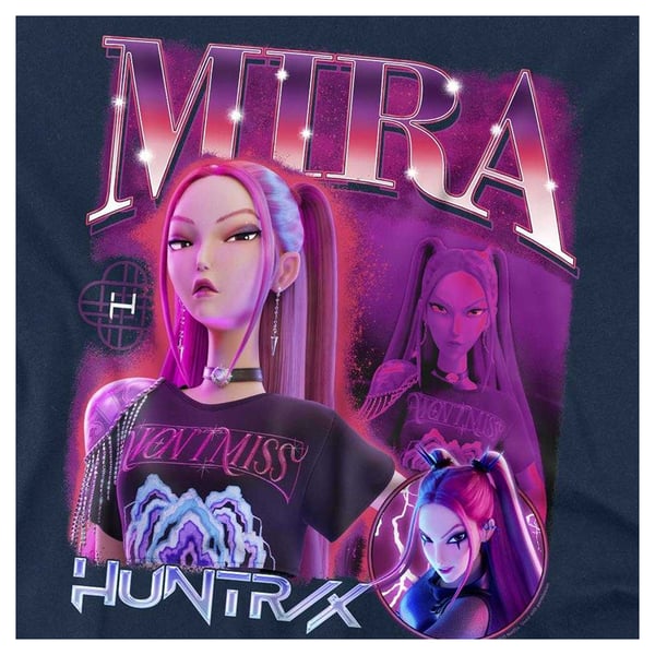 K-Pop Demon Hunters Unisex Vuxen Mira Huntr/X T-shirt