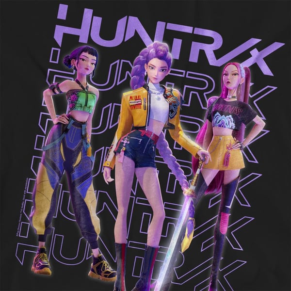 K-Pop Demon Hunters Womens/Ladies Huntr/X Group Pose T-Shirt