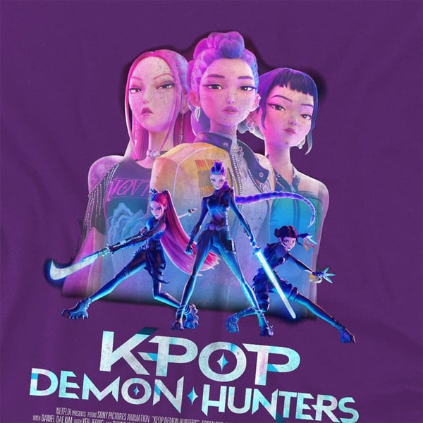 K-Pop Demon Hunters Unisex Vuxen Huntr/X Affisch T-Shirt