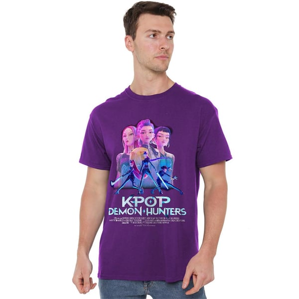 K-Pop Demon Hunters Unisex Vuxen Huntr/X Affisch T-Shirt