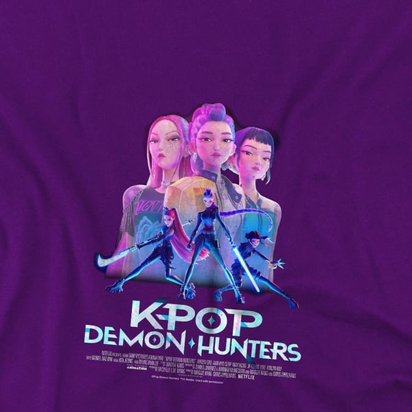 K-Pop Demon Hunters Barn/Kids Huntr/X Affisch T-Shirt