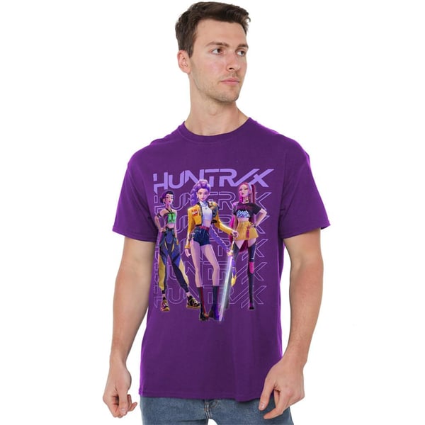 K-Pop Demon Hunters Unisex Adult Huntr/X Group Pose T-Shirt