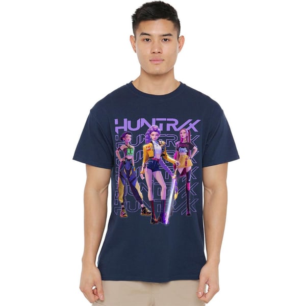 K-Pop Demon Hunters Unisex Adult Huntr/X Group Pose T-Shirt