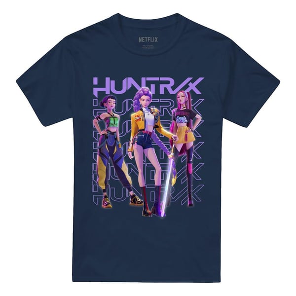 K-Pop Demon Hunters Unisex Adult Huntr/X Group Pose T-Shirt