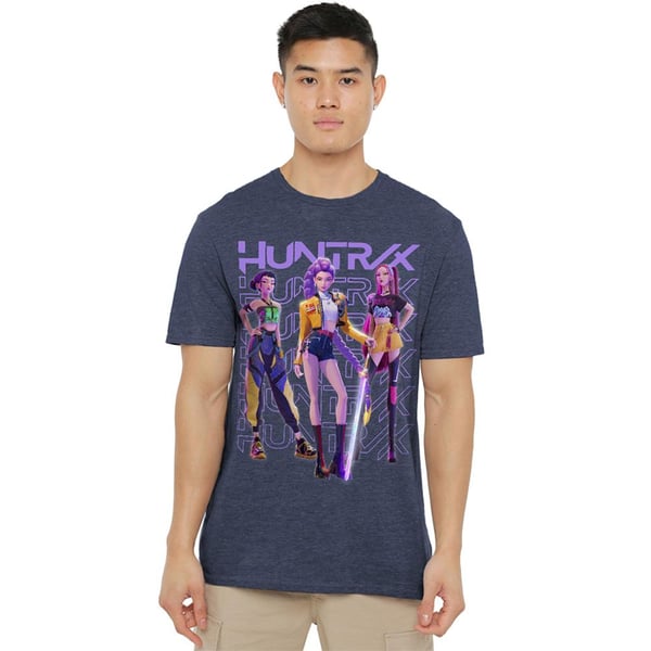 K-Pop Demon Hunters Unisex Adult Huntr/X Group Pose T-Shirt