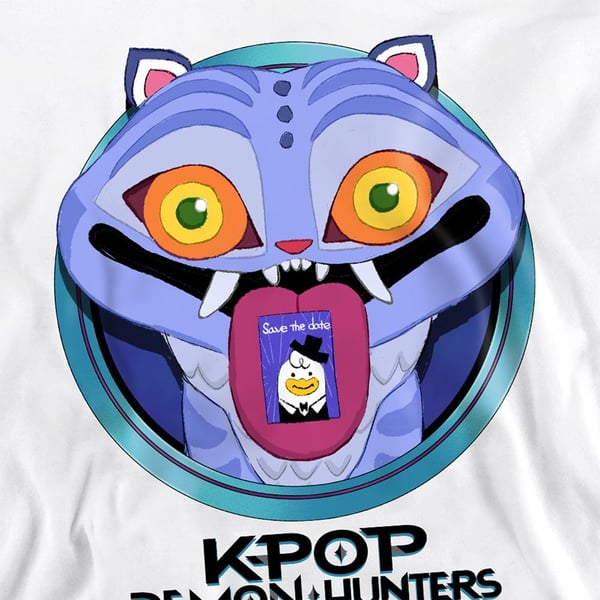 K-Pop Demon Hunters Unisex Vuxen Save The Date Derpy Tiger Tecknad Tröja