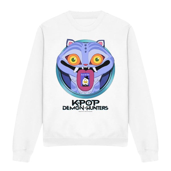 K-Pop Demon Hunters Unisex Vuxen Save The Date Derpy Tiger Tecknad Tröja